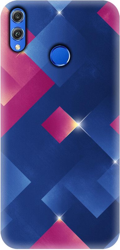 Smutty Back Cover for Honor 8X - Block Pattern Print  (Multicolor, Hard Case, Pack of: 1)