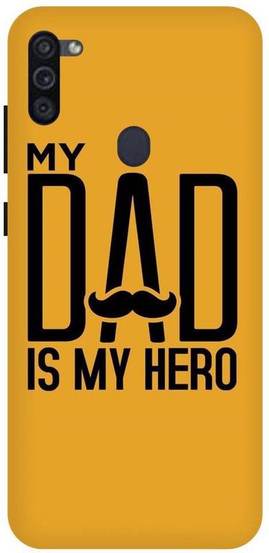 URCHIN Back Cover for Samsung M11 my dad is my hero, MY Dad, I love My Dad, Mom And Dad, mom dad, Love, Parents  (Multicolor, Shock Proof, Pack of: 1)