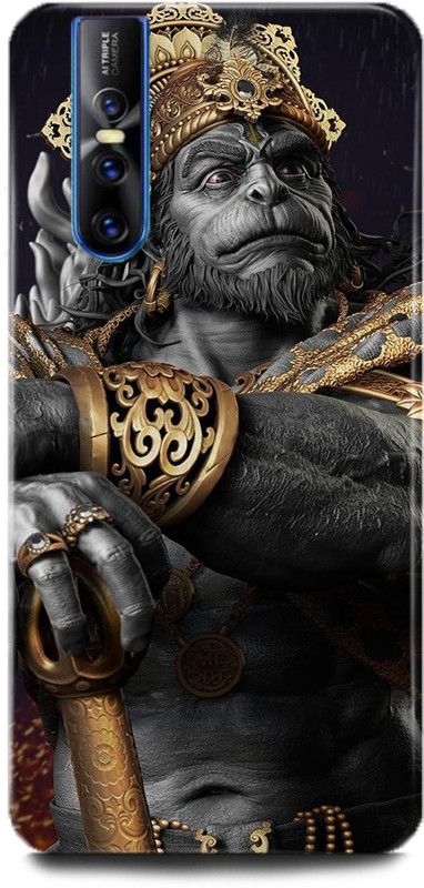 INDICRAFT Back Cover for Vivo V15 Pro, Vivo 1818, Hanuman ji, Printed  (Multicolor, Shock Proof, Pack of: 1)