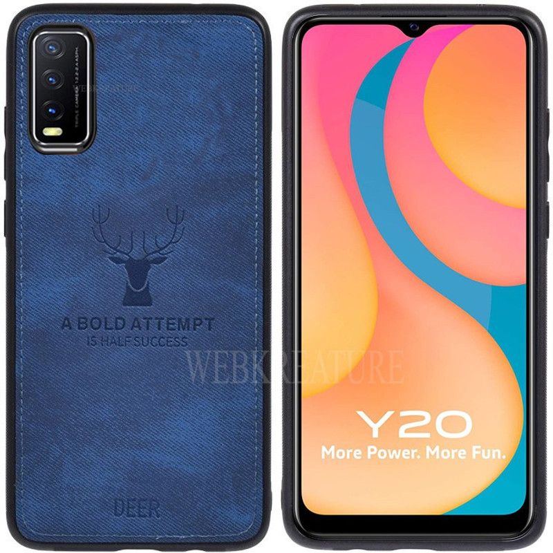 WEBKREATURE Back Cover for Vivo Y20, Vivo Y20i  (Blue, Grip Case, Pack of: 1)