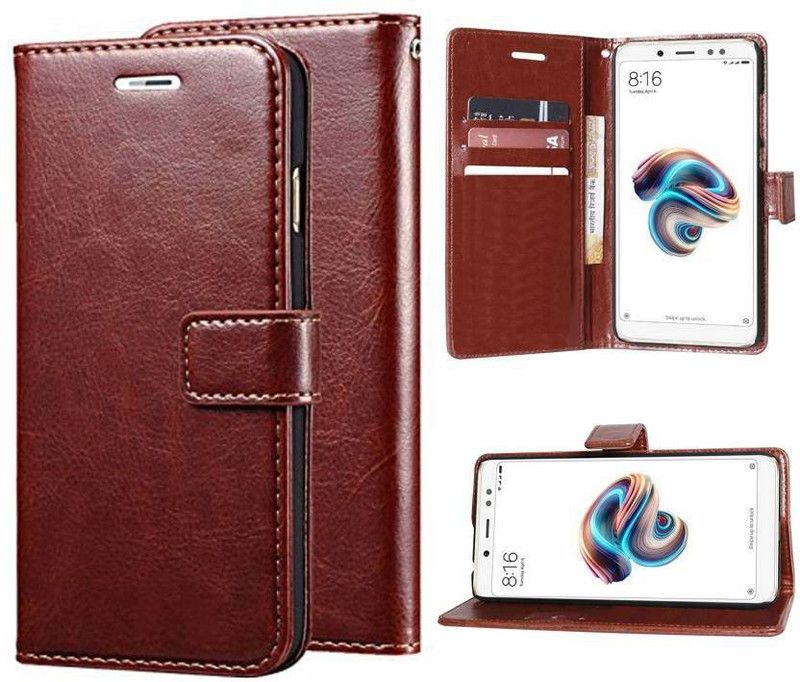 Truvic Flip Cover for Vivo Y83  (Brown, Pack of: 1)