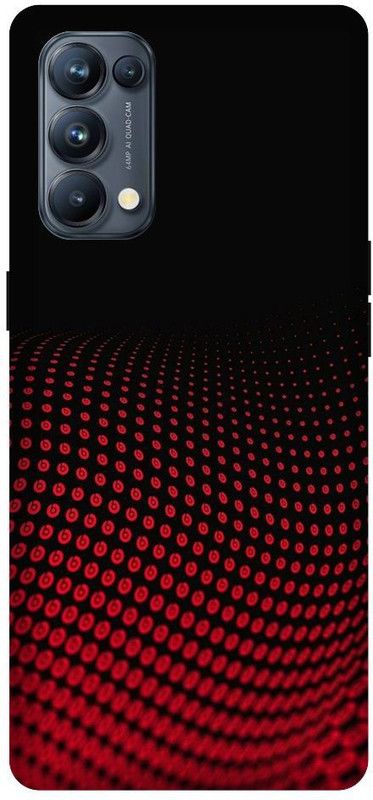 SRIJONI Back Cover for Oppo Reno 5 Pro  (Black, Red)
