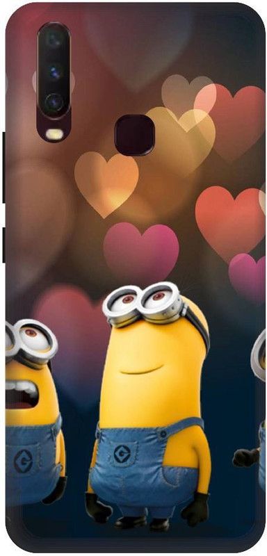 URCHIN Back Cover for vivoY12 minions, Cute, funny, cartoon, Minions cute, cute  (Multicolor, Shock Proof, Pack of: 1)