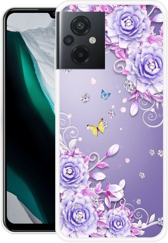 KLC Back Cover for Poco M5  (Purple, Grip Case, Silicon)