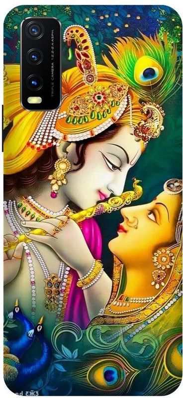URCHIN Back Cover for Vivo Y20i Radha Krishna, Krishna and radha, Krishna, God  (Multicolor, Shock Proof, Pack of: 1)