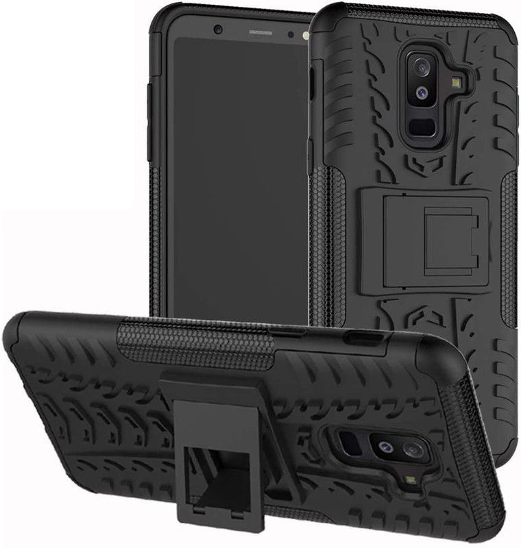 SmartPoint Bumper Case for Samsung Galaxy A6 Plus  (Black, Rugged Armor, Pack of: 1)