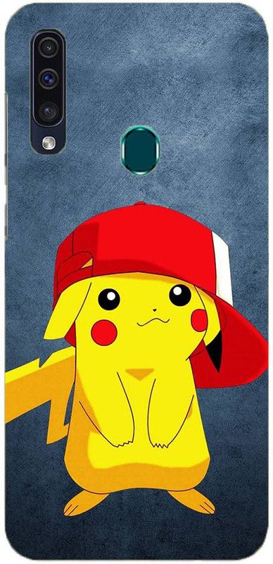 NDCOM Back Cover for Samsung Galaxy A20s Pikachu Printed  (Multicolor, Hard Case, Pack of: 1)