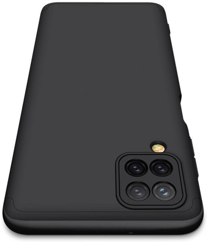 Glaslux Front & Back Case for Samsung Galaxy A12 / M12  (Black, Camera Bump Protector, Pack of: 1)