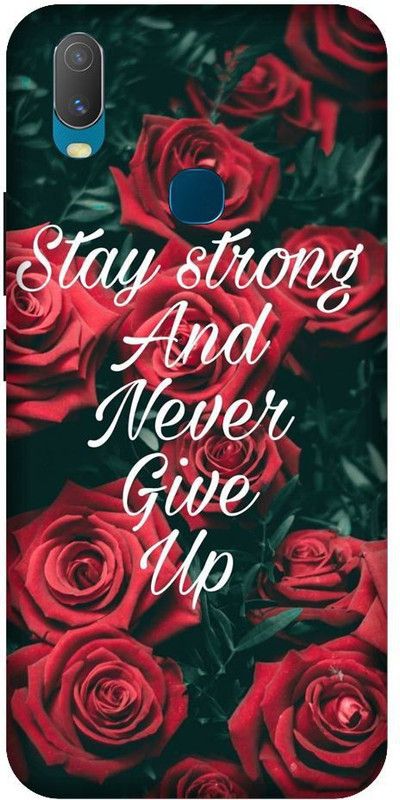 URCHIN Back Cover for Vivo Y15 Never give up, motivation, Quotes, Inspiritaional  (Multicolor, Shock Proof, Pack of: 1)