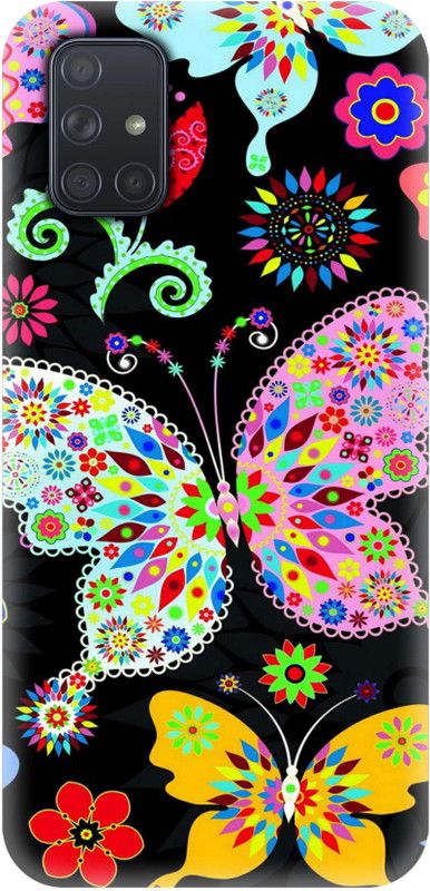 Smutty Back Cover for Samsung Galaxy A71, SM-A715F - Butterfly Print  (Multicolor, Hard Case, Pack of: 1)