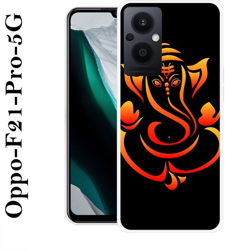 redfly Back Cover for Oppo F21 Pro 5G  (Black, Orange, Grip Case, Silicon)