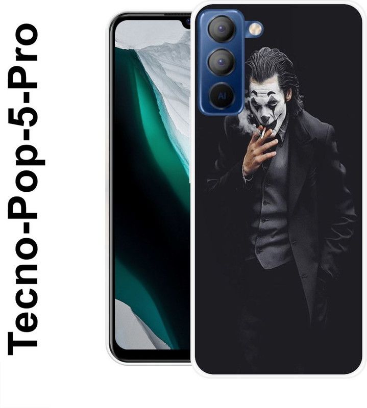JATLAND Back Cover for Tecno 5 Pro  (Black, Grip Case, Silicon)