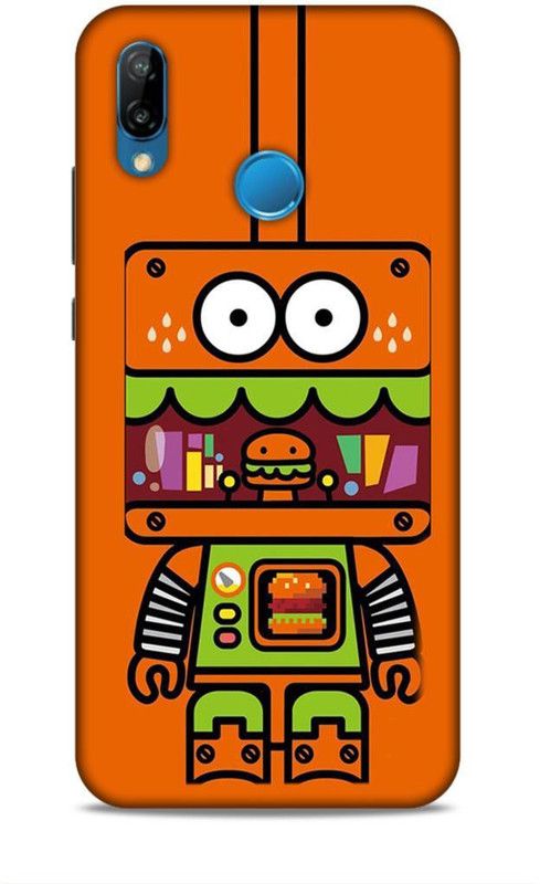 Keviv Back Cover for Huawei P20 Lite  (Orange, Green, Hard Case, Pack of: 1)