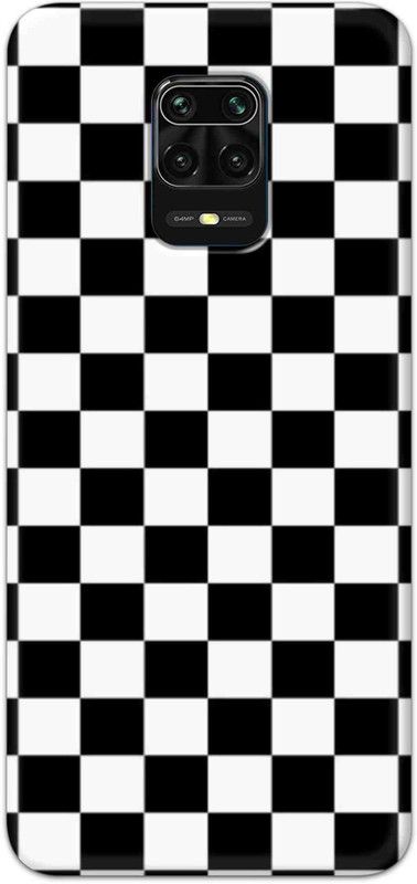 NDCOM Back Cover for Redmi Note 9 Pro Max Black And White Color Blocks Printed  (Multicolor, Hard Case, Pack of: 1)