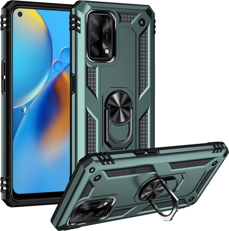WellWell Back Cover for OPPO F19S, OPPO F19  (Green, Shock Proof, Pack of: 1)