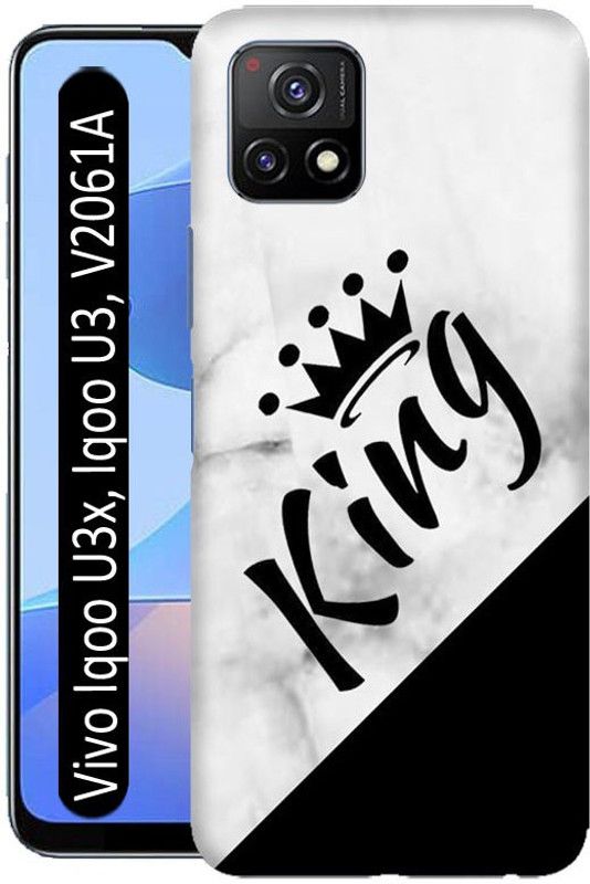 Bingal Back Cover for Vivo Iqoo U3x, Vivo Iqoo U3  (Black, White, Pack of: 1)