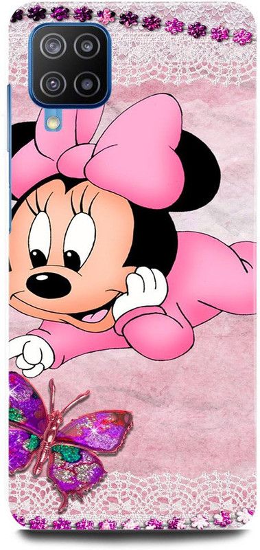 FRONK Back Cover for Samsung Galaxy M32, MICKEY, MOUSE, MINNIE, MOUSE, DOLL, TEDDY, LOVE  (Pink, Hard Case, Pack of: 1)