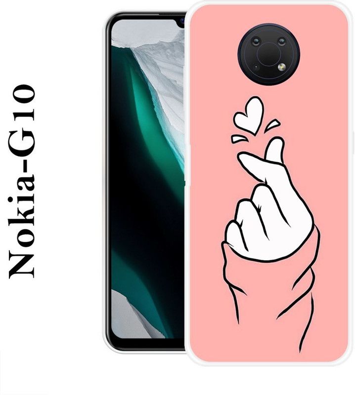PALWALE BALAJI Back Cover for Nokia G10  (Pink, White, Grip Case, Silicon)