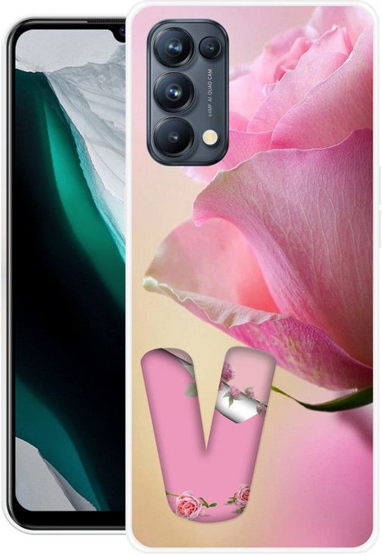 BLUEZAP Back Cover for Oppo Reno 5 Pro 5G  (Pink, Beige, Grip Case, Silicon, Pack of: 1)
