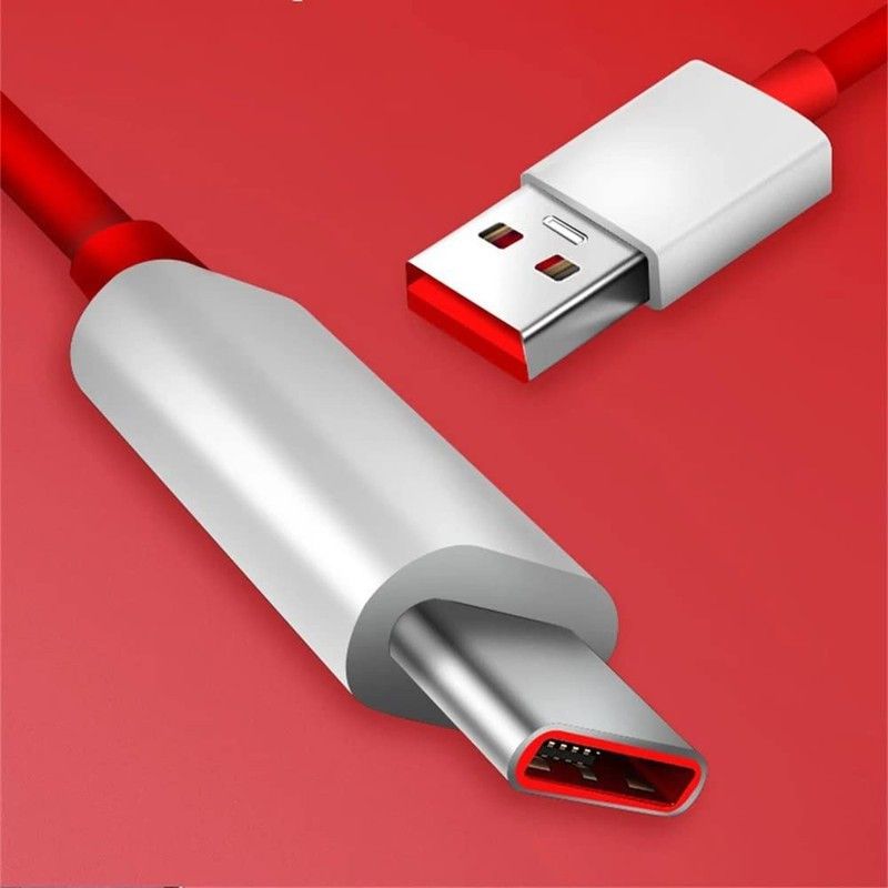 Stela USB Type C Cable 6.5 A 1.00144999999998 m Copper Braiding DASH RAPID FAST CHARGE TYPE C USB Cable  (Compatible with c type data cable for vivo, Red, One Cable)