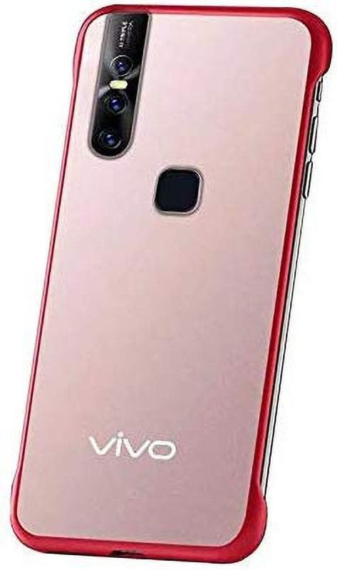 REALCASE Back Cover for Vivo V15  (Red, Grip Case)