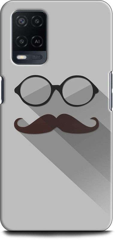 INDICRAFT Back Cover for OPPO A54, CPH2239 HIPSTER, INDIGO, GRAY, BEARD, MOUSTACHE, GOGGLE  (Multicolor, Dual Protection, Pack of: 1)