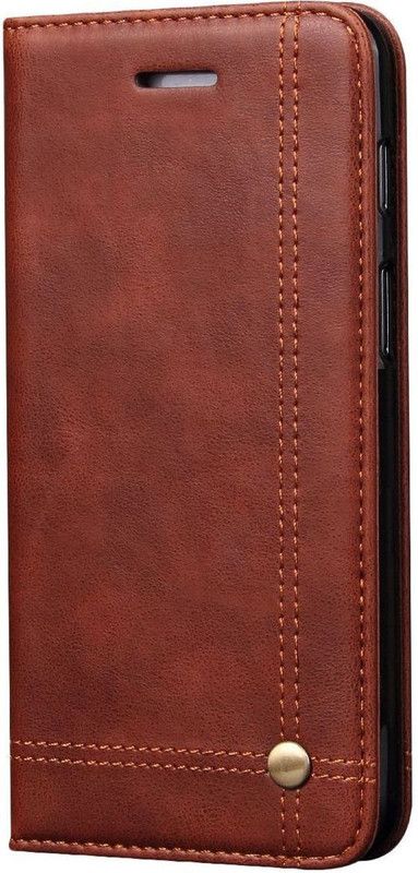 Pirum Wallet Case Cover for OnePlus 6 / One Plus 6 / 1+6  (Brown, Dual Protection, Pack of: 1)