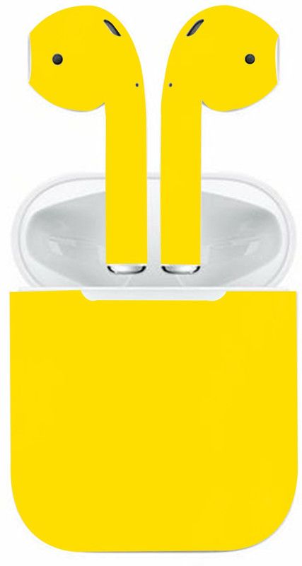 BUGGU Apple AirPod 2 Mobile Skin  (Ultra Super Yellow Matte Skin With High Matte Finish.)