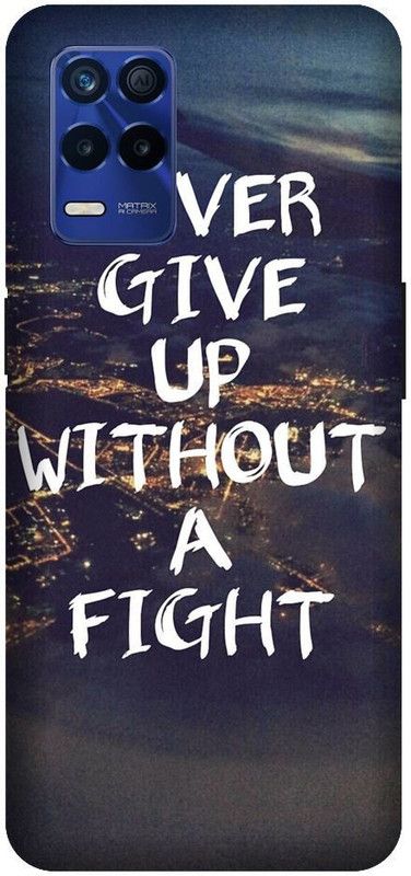 BARMANS Back Cover for Realme 8 5G Never give up, motivation, Quotes, Inspiritaional  (Multicolor, Shock Proof, Pack of: 1)