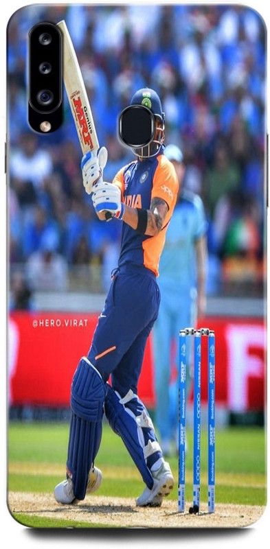 ORBIQE Back Cover for Samsung Galaxy A20s A207FZBGINS VIRAT, KOHLI, INDIA, CRICKET, PLAYER, GOAT, RCB, IPL  (Multicolor, Hard Case)