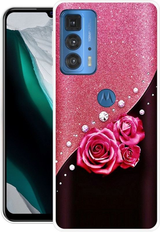 RJ14 (Online) Back Cover for Motorola Edge 20 Pro  (Pink, Purple, Grip Case, Silicon)