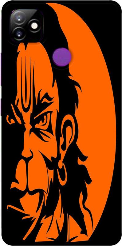 REALKING Back Cover for Itel Vision1  (Black, Orange, Grip Case, Silicon, Pack of: 1)