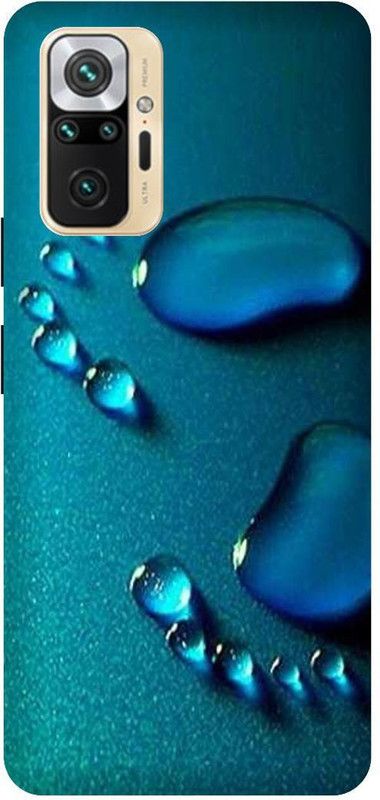 UMPRINT Back Cover for Redmi Note10 Pro Blue Drops Water Printed Back Cover  (Multicolor, Hard Case, Pack of: 1)