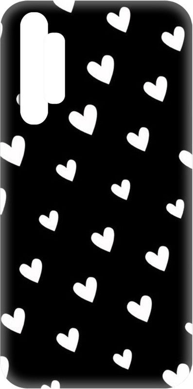 Smutty Back Cover for Realme X2, RMX1992, RMX1993, RMX1991 - White Hearts Print  (Multicolor, Hard Case, Pack of: 1)