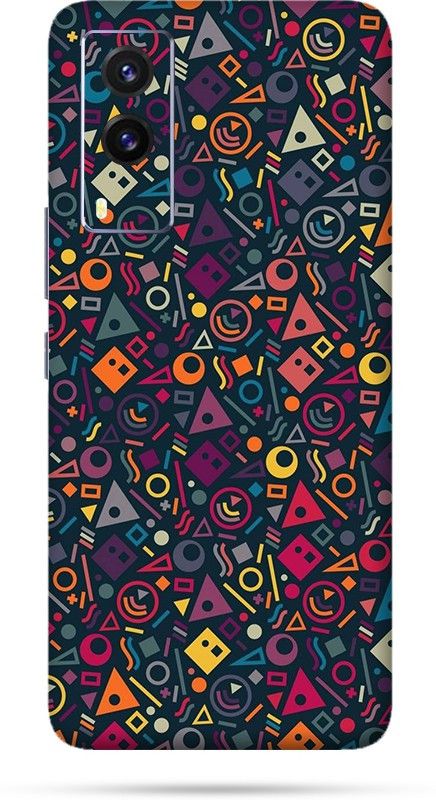 CLAXA Geometric Shapes Vivo V21e Back Skin Guard, Geometric Shapes Mobile Skin  (Geometric Shapes Skin With Super matte finish)
