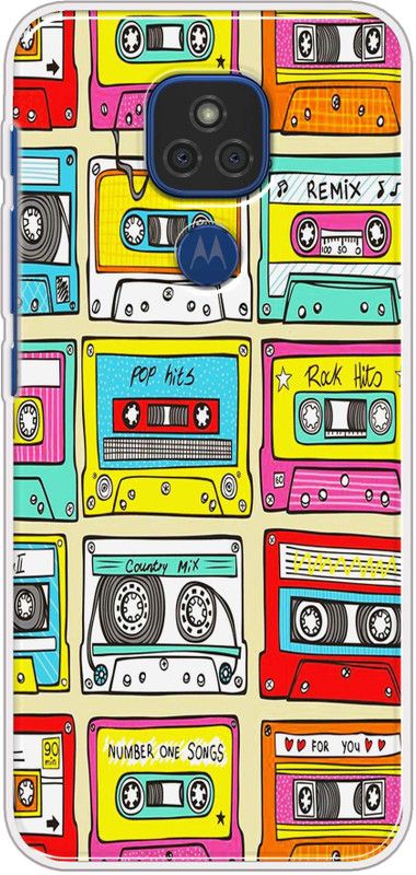 Print Zap Back Cover for Moto E7 Plus  (Multicolor, Grip Case, Silicon, Pack of: 1)