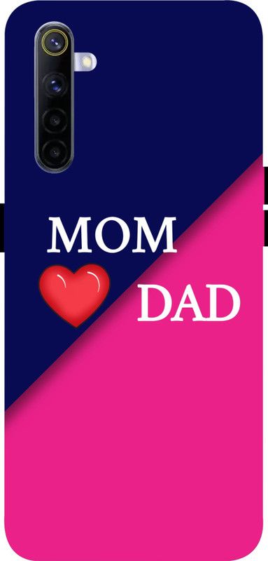 LIKELOOK Back Cover for Realme 6, Realme 6i, ( Mom Dad, Love Mom Dad, Heart Mom )  (Multicolor, Shock Proof, Pack of: 1)
