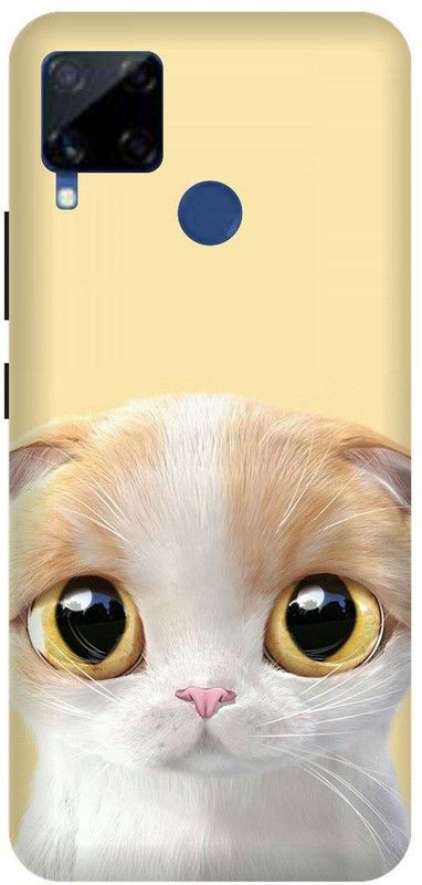 SAVETREE Back Cover for Realme C15, RMX2180, Cat  (Multicolor, 3D Case, Pack of: 1)