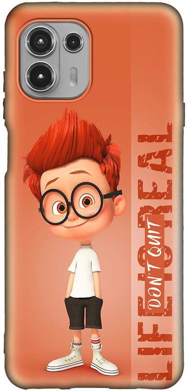 7PRINTZONE Back Cover for MOTOROLA EDGE 20 FUSION  (Orange, Flexible)