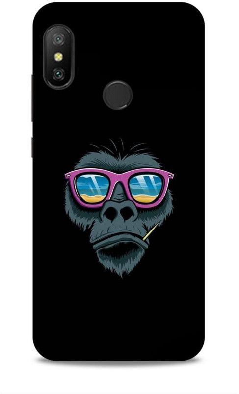 MAPPLE Back Cover for Redmi 6 Pro (Stylish Monkey / Goggle)  (Multicolor, Hard Case, Pack of: 1)