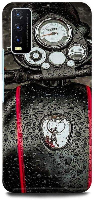 play fast Back Cover for Vivo Y20, V2029 ROYAL, ENFIELD, BULLET, CLASSIC, BIKE, LOVER, RACER  (Grey, Hard Case, Pack of: 1)