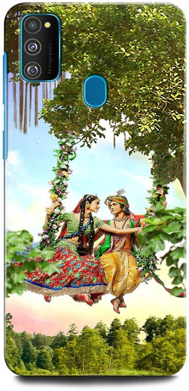 ORBIQE Back Cover for Samsung Galaxy M30S KRISHNA, LORD KRISHNA, VASUDEV, GOD, KRISHN KANHIYA, RADHA  (Multicolor, Hard Case, Pack of: 1)