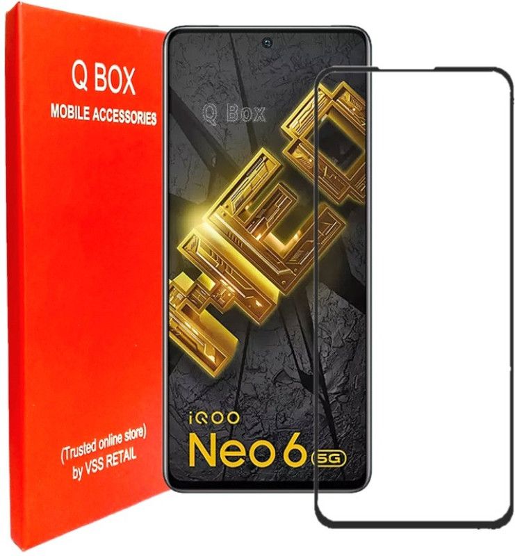 Q Box Edge To Edge Tempered Glass for Vivo IQOO Neo 6  (Pack of 1)