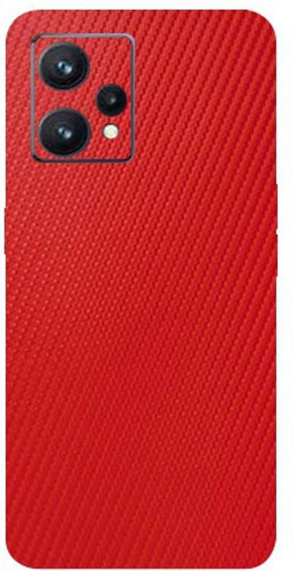 BUGGU Realme 9, REALME 9 Mobile Skin  (Red Carbon Fiber Skin With High Matte Finish.)