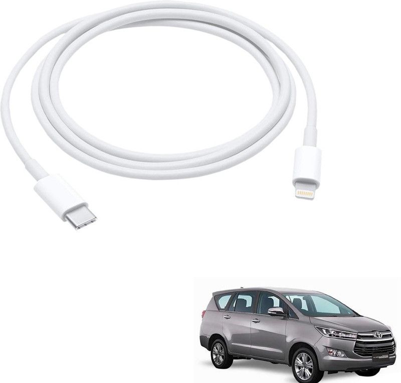 KOZDIKO Lightning Cable 1.25 m 4.1 AMP C TYPE TO I PHONE CABLE FOR INNOVA CRYSTA  (Compatible with Mobile, Laptop, Car, Iphone C to I Phone, White, One Cable)