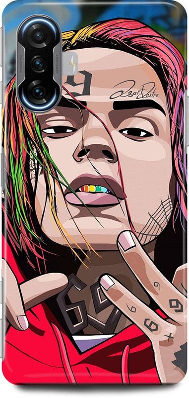 play fast Back Cover for POCO F3 GT TEKASHI, GOOBA, CUTE, GIRL  (Red, Hard Case)
