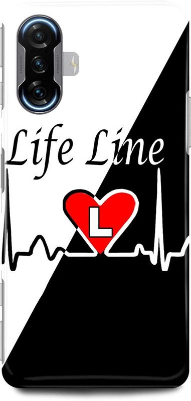 play fast Back Cover for POCO F3 GT L, NAME, LETTER, ALPHABET, LIFELINE  (Black, Hard Case)