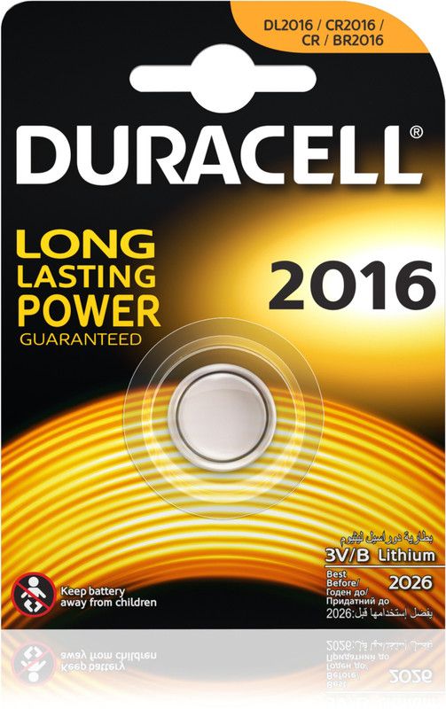 DURACELL Specialty Type 2016 Lithium Coin , pack of 1 Battery