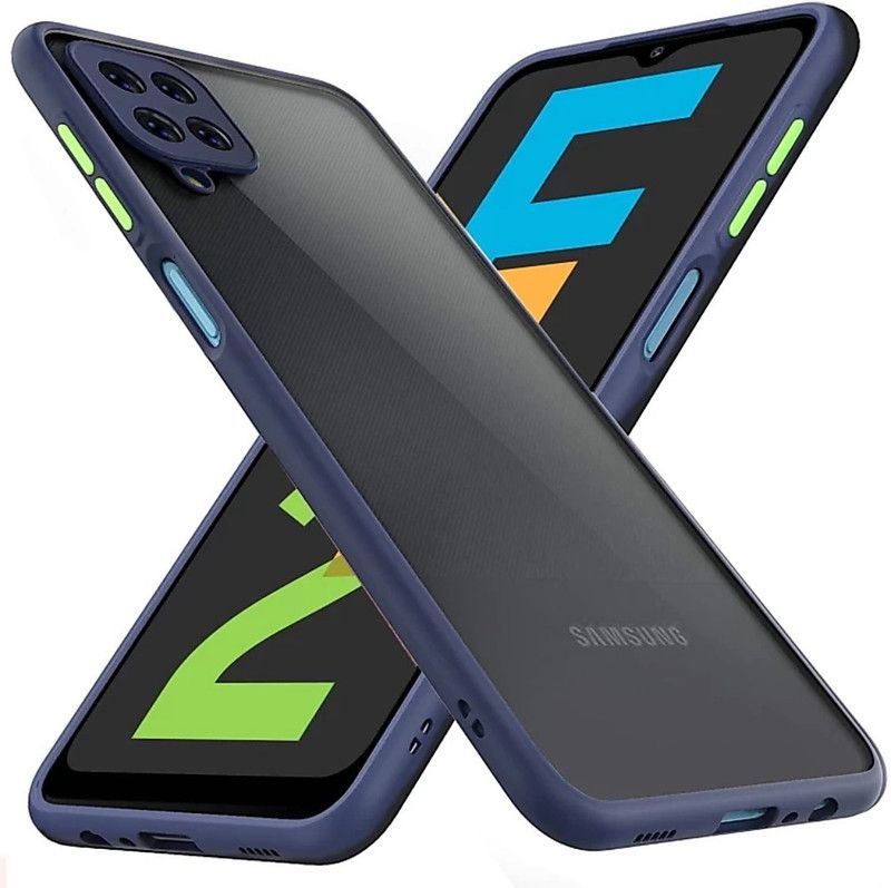 CaseWEB Back Cover for Samsung Galaxy M12  (Blue, Camera Bump Protector, Pack of: 1)
