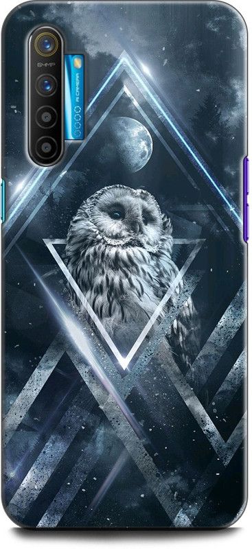 KEYCENT Back Cover for Realme XT, RMX1921 OWL, BIRD, TRIANGLE, PLANET, NIGHT WATCH, ABEJ, TRIPPY  (Multicolor, Pack of: 1)